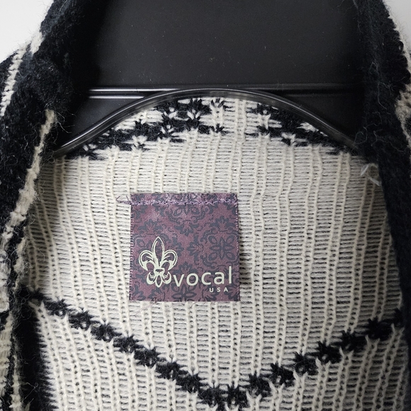 Aztec Southwestern Open Front Cardigan Waterfall Drape Cozy Knit Large/X-Large - Picture 8 of 16